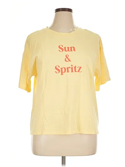 Pre-owned Talbots Short Sleeve T-shirt In Yellow