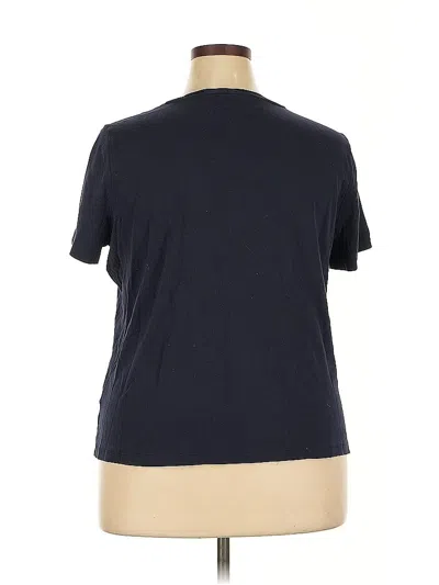 Pre-owned Talbots Short Sleeve Turtleneck In Blue