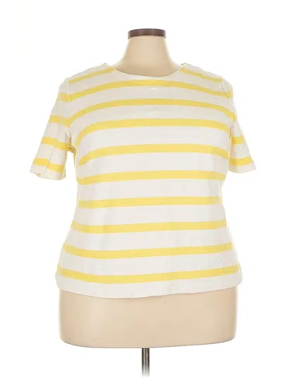 Pre-owned Talbots Short Sleeve Turtleneck In Yellow