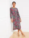 Talbots Side Tie Midi Dress - Stunning Floral - Lapis - 18  In Lapis