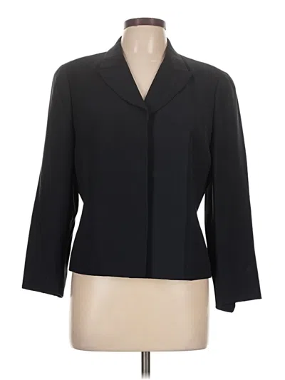 Pre-owned Talbots Silk Blazer Jacket In Black