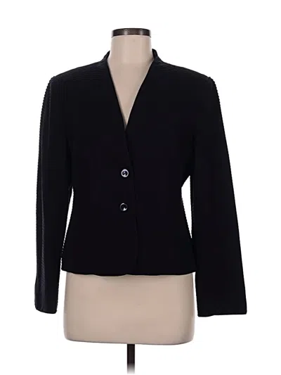 Pre-owned Talbots Silk Blazer Jacket In Black