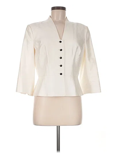 Pre-owned Talbots Silk Blazer Jacket In Ivory