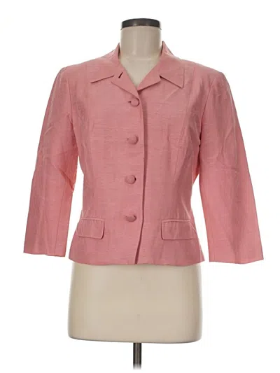 Pre-owned Talbots Silk Blazer Jacket In Pink