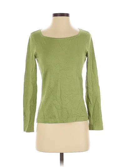Pre-owned Talbots Silk Cardigan Sweater In Green
