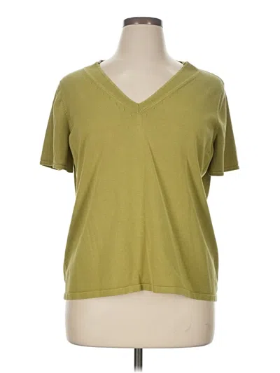 Pre-owned Talbots Silk Cardigan Sweater In Green