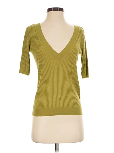 Pre-owned Talbots Silk Cardigan Sweater In Green