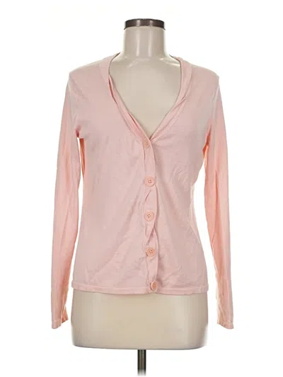 Pre-owned Talbots Silk Cardigan Sweater In Pink