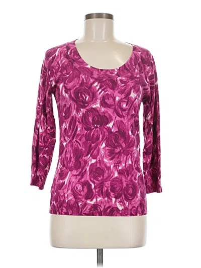 Pre-owned Talbots Silk Cardigan Sweater In Purple