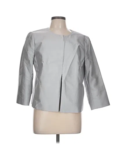 Pre-owned Talbots Silk Cardigan Sweater In Silver