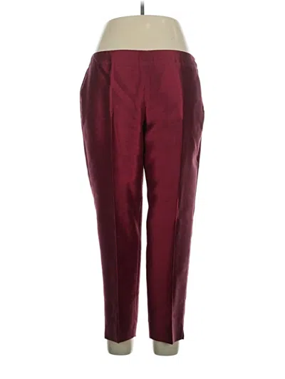 Pre-owned Talbots Silk Pants In Burgundy