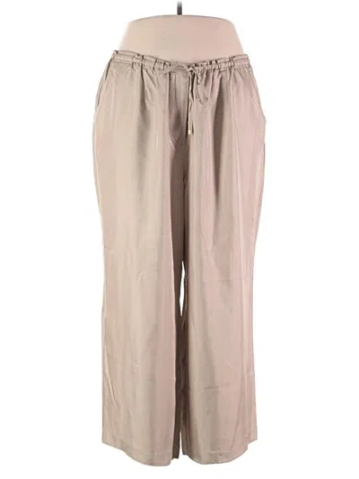 Pre-owned Talbots Silk Pants In Tan