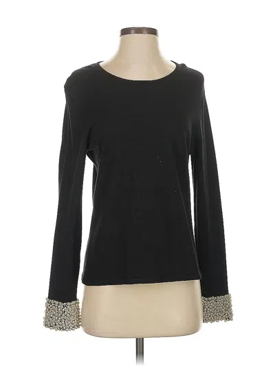 Pre-owned Talbots Silk Pullover Sweater In Black