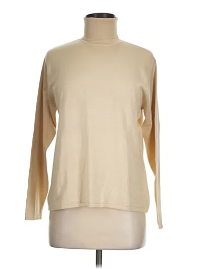 Pre-owned Talbots Silk Pullover Sweater In Tan