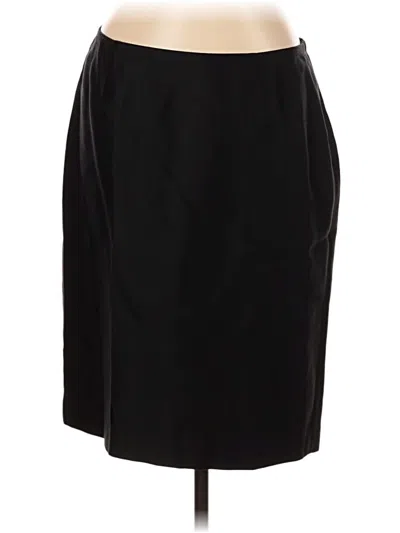 Pre-owned Talbots Silk Skirt In Black