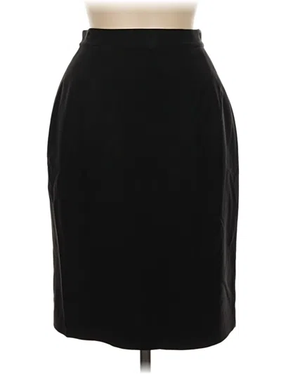 Pre-owned Talbots Silk Skirt In Black