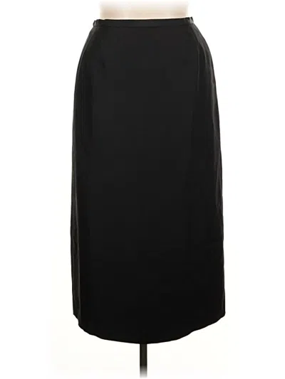 Pre-owned Talbots Silk Skirt In Black