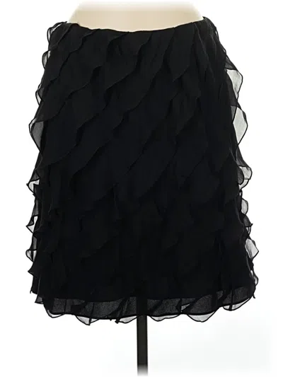 Pre-owned Talbots Silk Skirt In Black