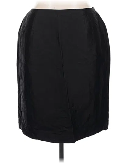Pre-owned Talbots Silk Skirt In Black