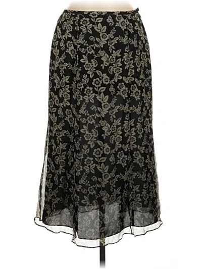 Pre-owned Talbots Silk Skirt In Black