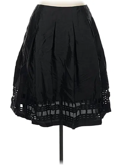 Pre-owned Talbots Silk Skirt In Black