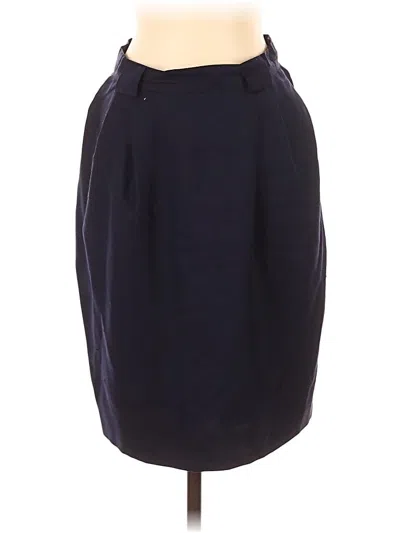 Pre-owned Talbots Silk Skirt In Blue