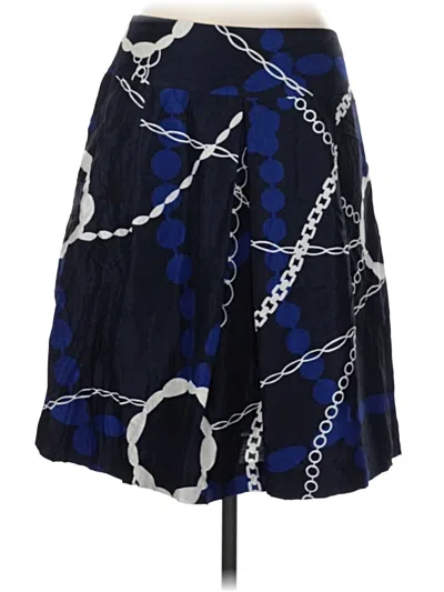Pre-owned Talbots Silk Skirt In Blue