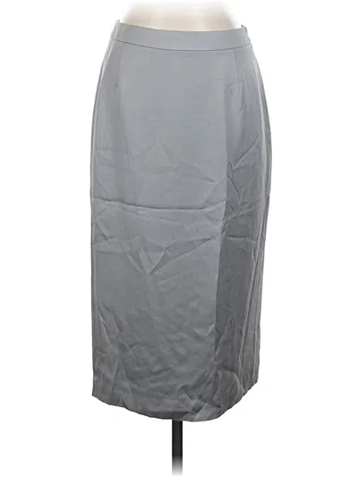 Pre-owned Talbots Silk Skirt In Gray