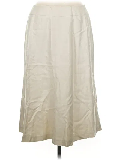 Pre-owned Talbots Silk Skirt In Ivory