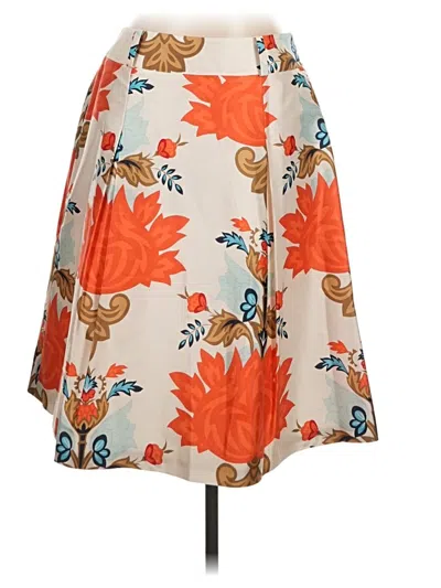 Pre-owned Talbots Silk Skirt In Orange