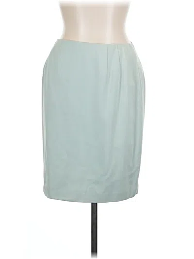 Pre-owned Talbots Silk Skirt In Teal