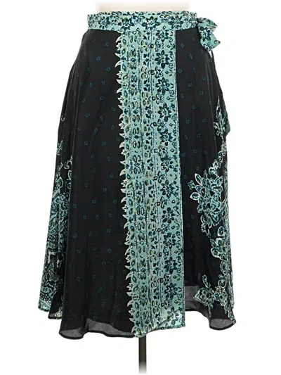 Pre-owned Talbots Silk Skirt In Teal