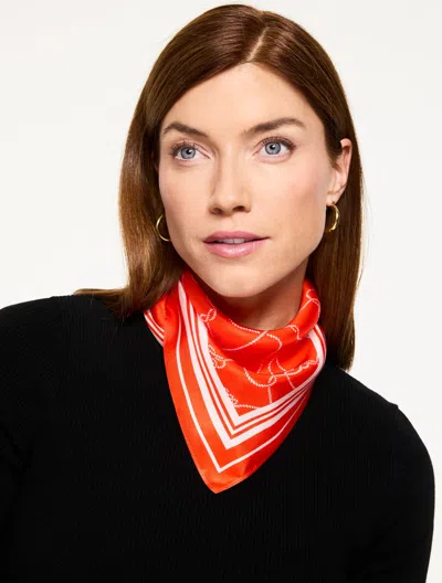 Talbots Simple Rope Square Scarf - Dark Orange - 001