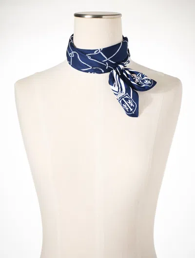 Talbots Simple Rope Square Scarf - Ink - 001  In Blue