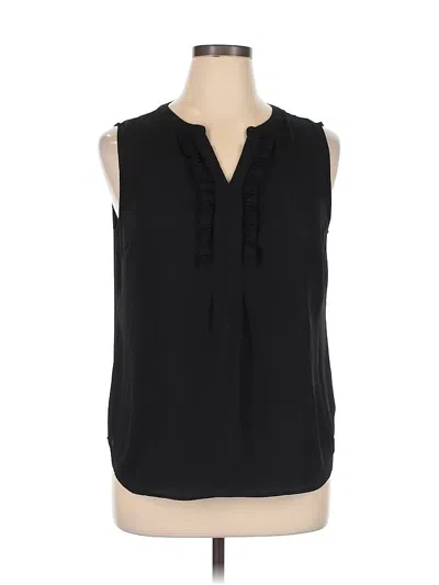 Pre-owned Talbots Sleeveless Blouse In Black