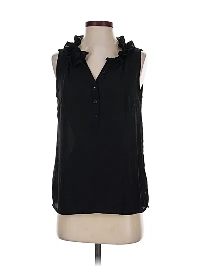 Pre-owned Talbots Sleeveless Blouse In Black