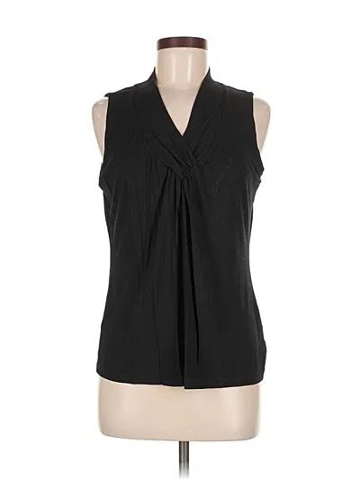Pre-owned Talbots Sleeveless Blouse In Black