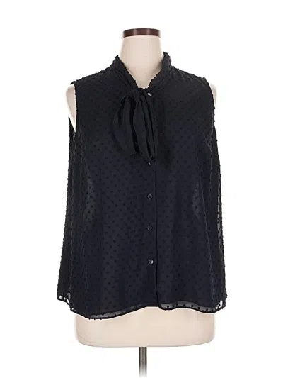 Pre-owned Talbots Sleeveless Blouse In Black
