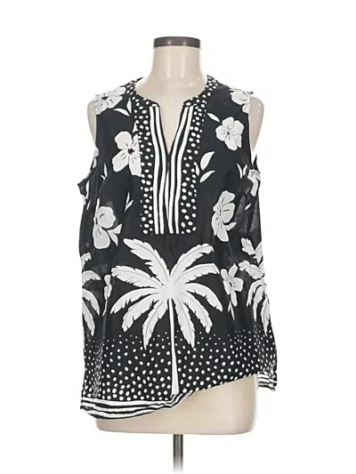 Pre-owned Talbots Sleeveless Blouse In Black