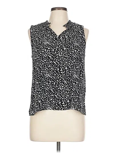 Pre-owned Talbots Sleeveless Blouse In Black