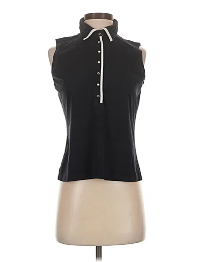 Pre-owned Talbots Sleeveless Blouse In Black