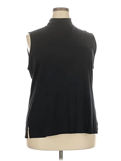 Pre-owned Talbots Sleeveless Blouse In Black