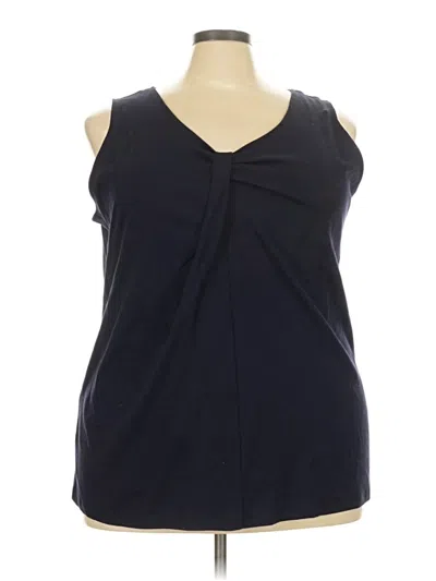 Pre-owned Talbots Sleeveless Blouse In Black