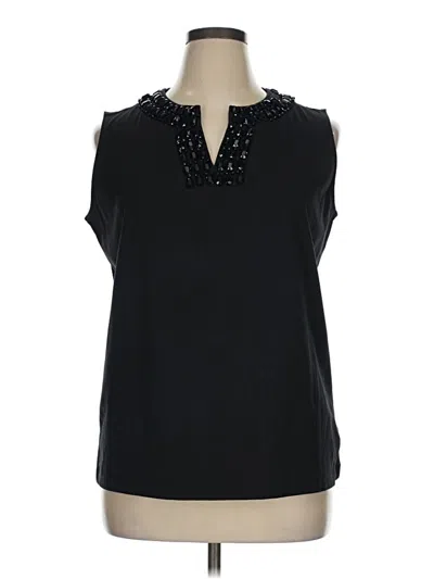 Pre-owned Talbots Sleeveless Blouse In Black