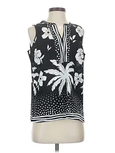 Pre-owned Talbots Sleeveless Blouse In Black
