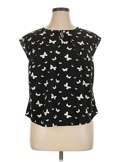 Pre-owned Talbots Sleeveless Blouse In Black