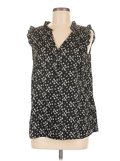 Pre-owned Talbots Sleeveless Blouse In Black