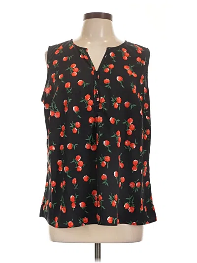 Pre-owned Talbots Sleeveless Blouse In Black