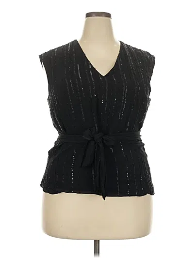 Pre-owned Talbots Sleeveless Blouse In Black