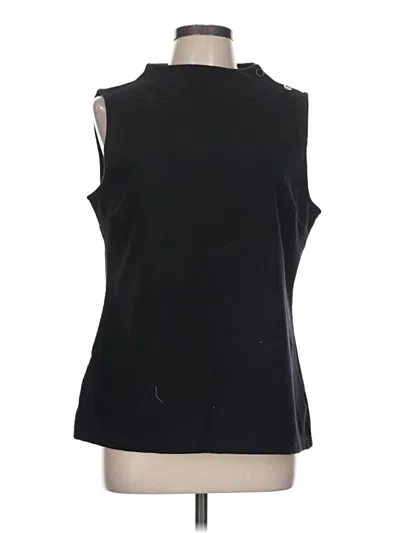 Pre-owned Talbots Sleeveless Blouse In Black